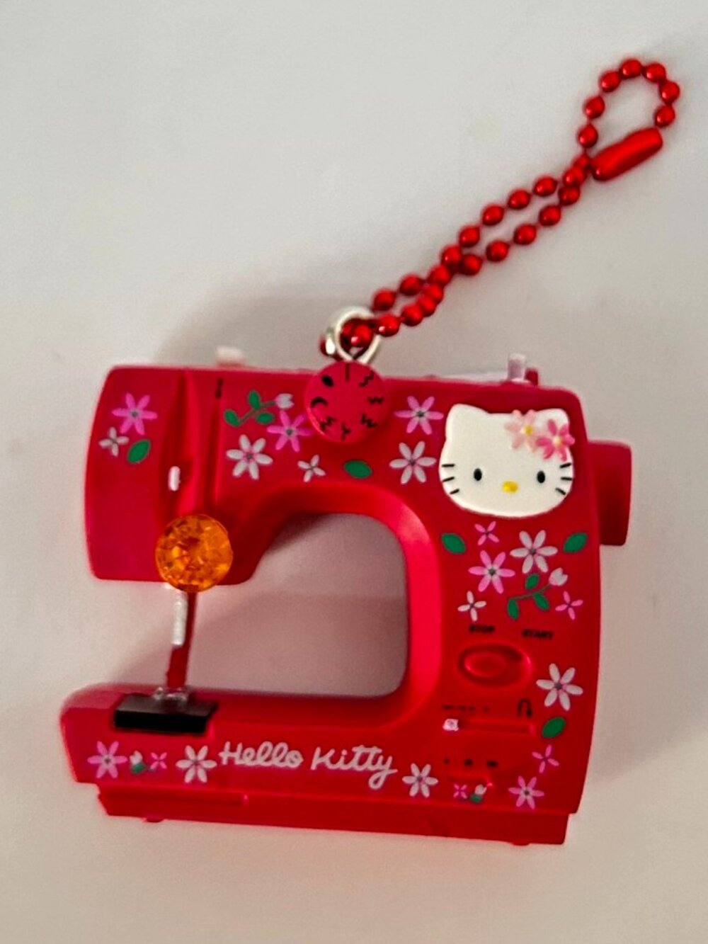 Sanrio Hello Kitty Sewing Machine Charm Figurine Cute Gift for Girls